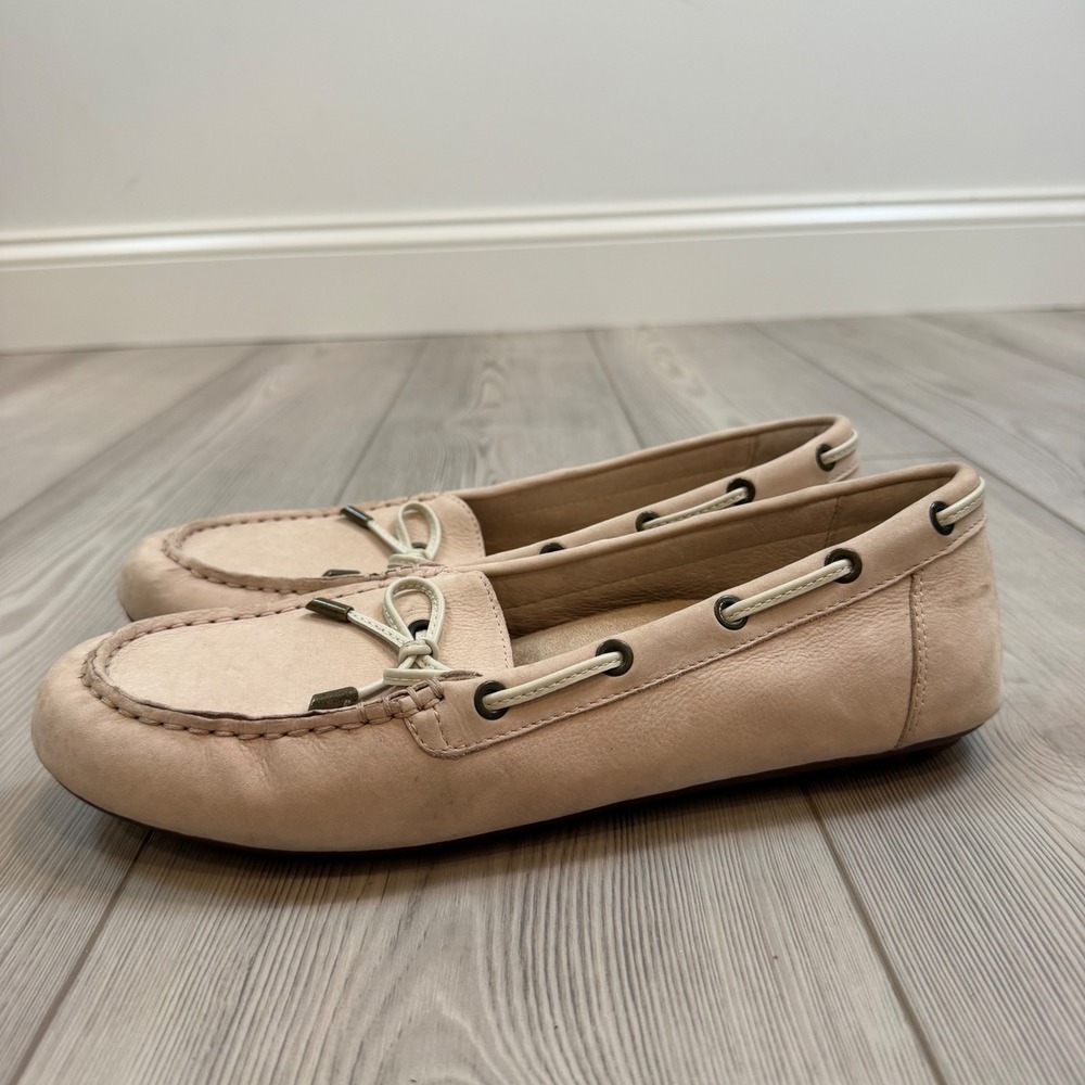 Vionic Virginia Leather Loafers‎ Pink Nude Driving Mocs TVW5282 Womens 11